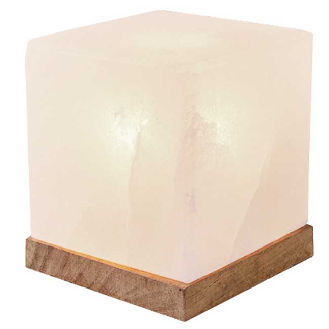 Лампа-куб от хималайска сол бял, 2 кг.