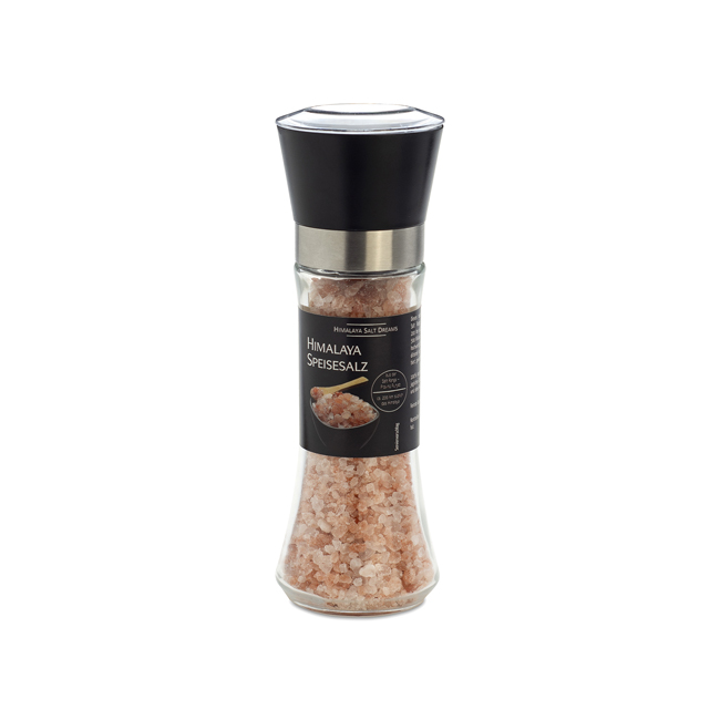 Мелничка с хималайски солни кристали - Стъклена, 180 g