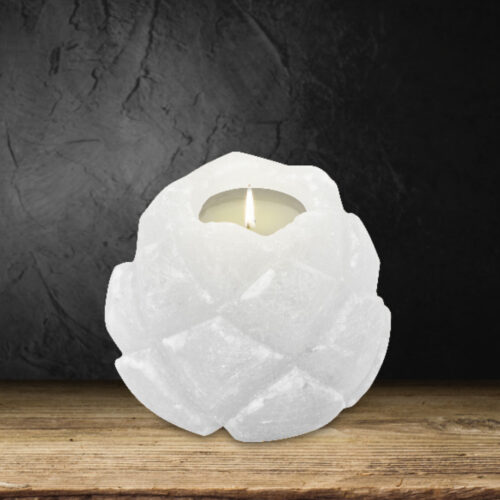 Sveshtnik-ot-bqla-himalaiska-sol-lotus-900gr.-9.5x8.5-ot estestven-solen-kristal