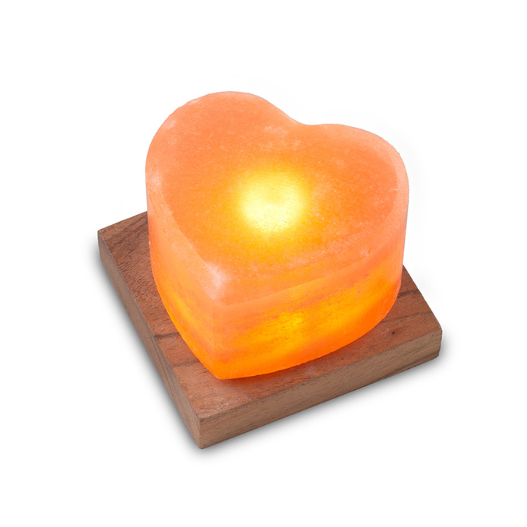 Мини USB лампа от хималайска сол – Сърце