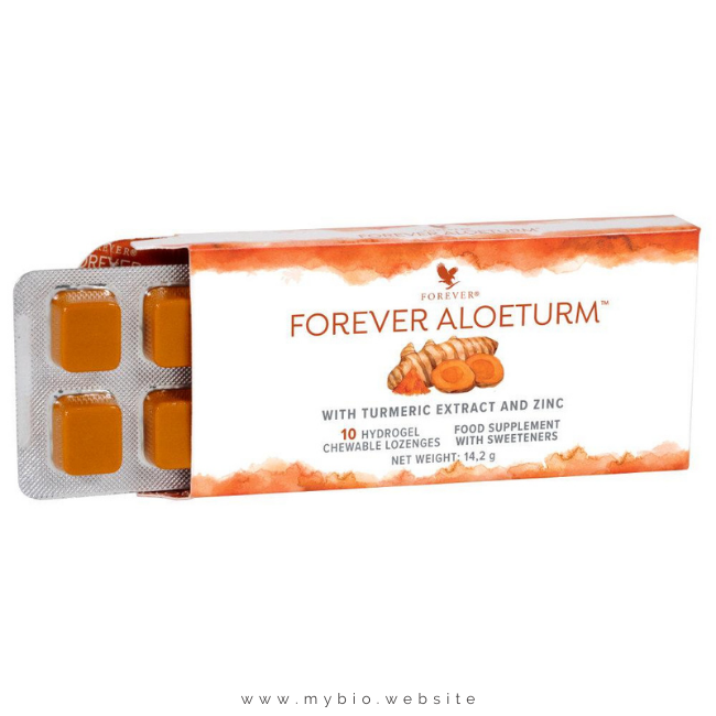 Forever AloeTurm – хидрогелни пастили с куркума, алое вера и цинк